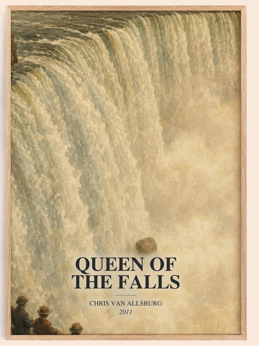 Queen Of The Falls watercolour book poster by Chris Van Allsburg – framed literary art print