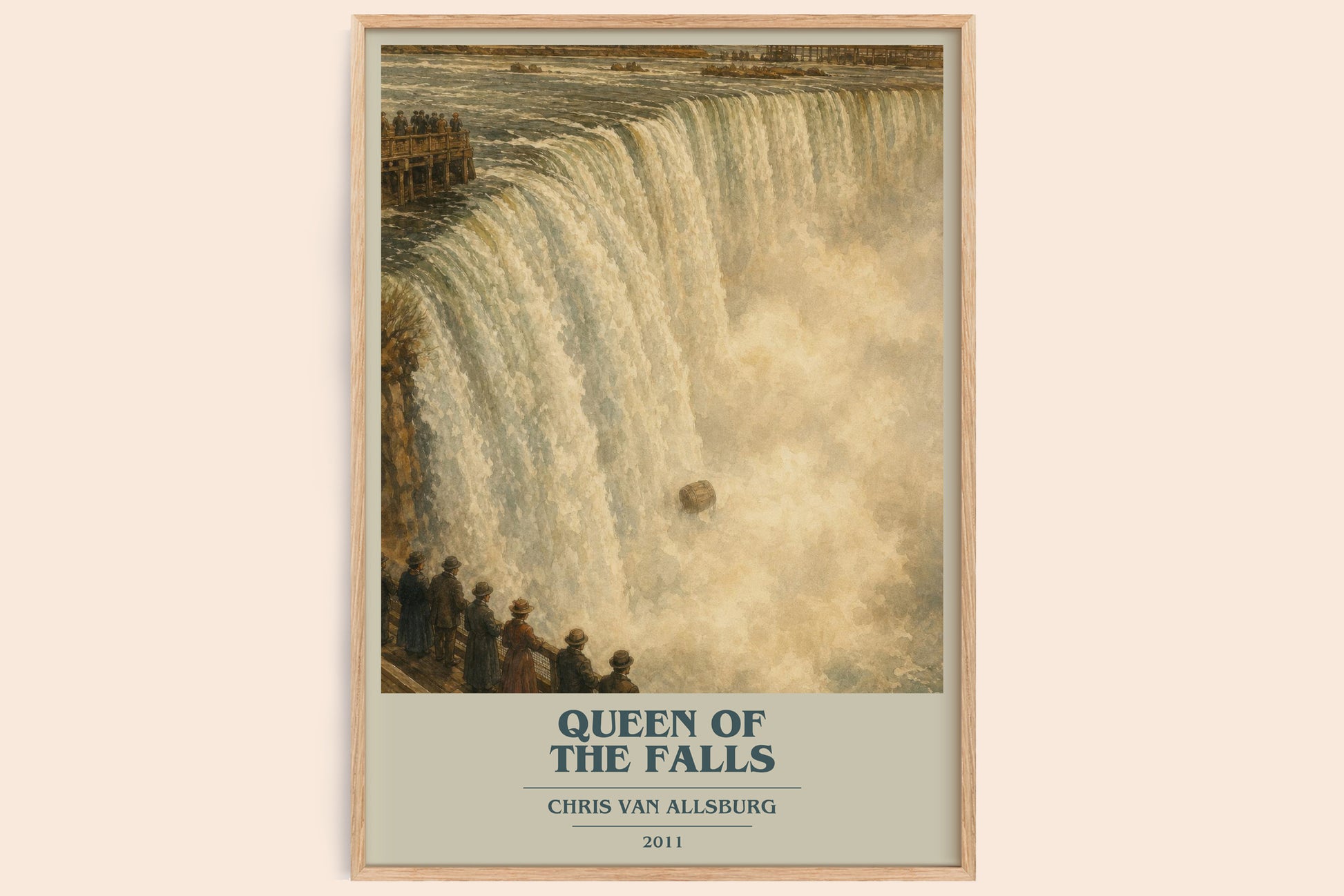 Queen Of The Falls book cover book poster by Chris Van Allsburg – framed literary art print