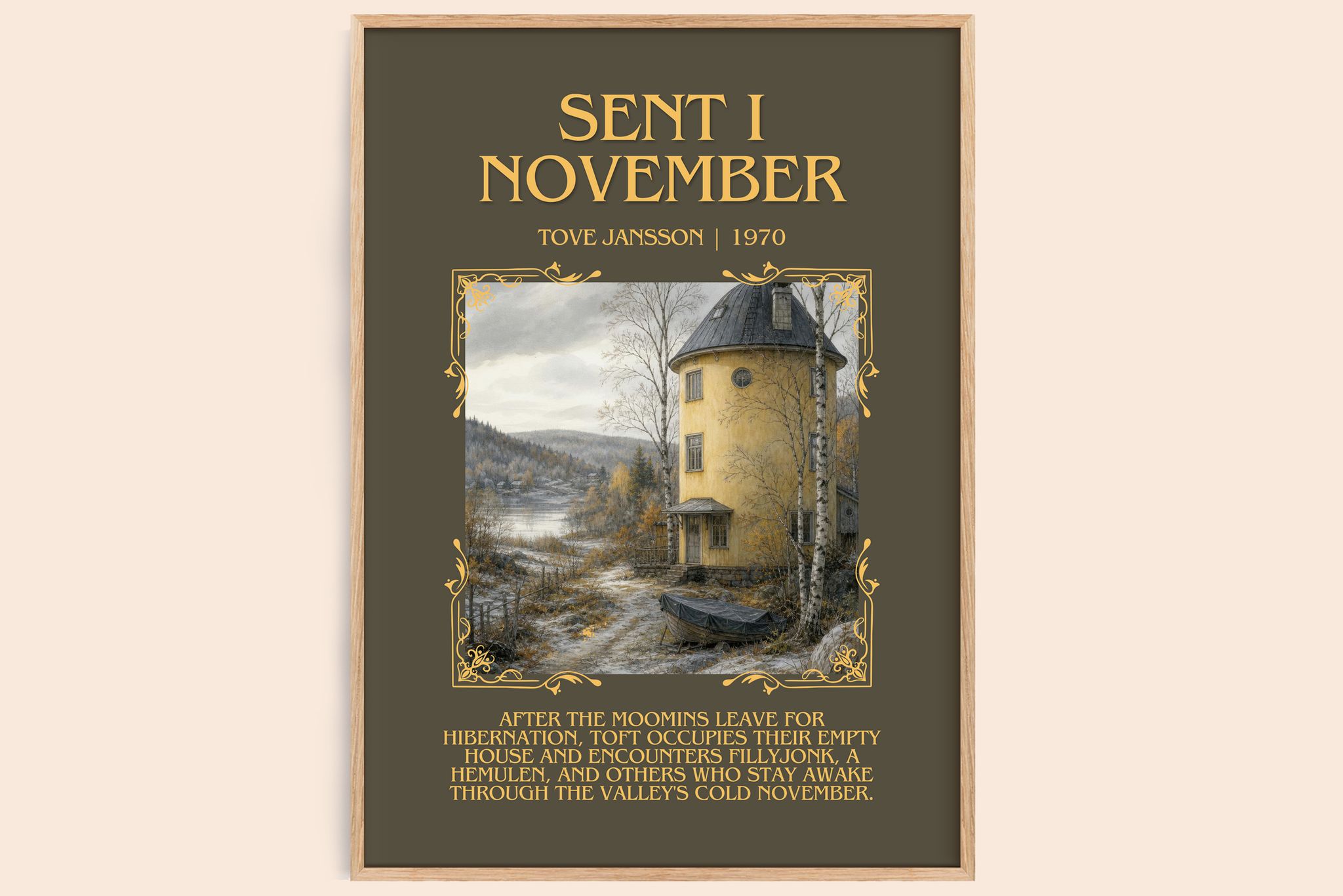 Sent i November Minimalist Book Poster by Tove Jansson