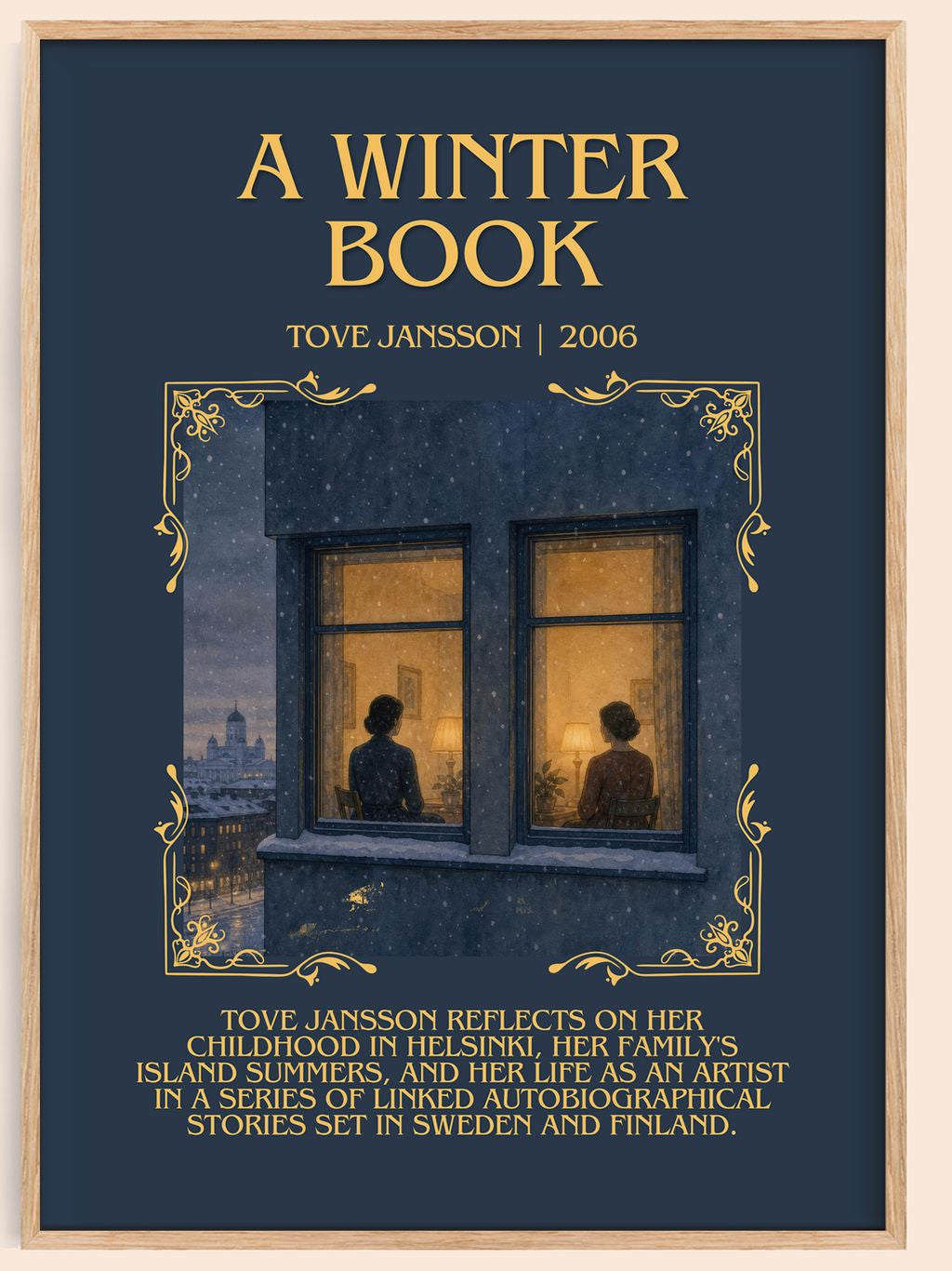 A winter book Minimalist Book Poster by Tove Jansson – book poster