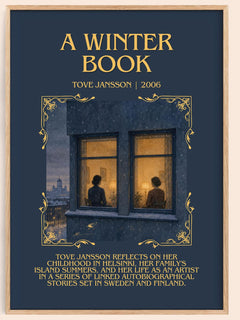 A winter book Minimalist Book Poster by Tove Jansson – book poster