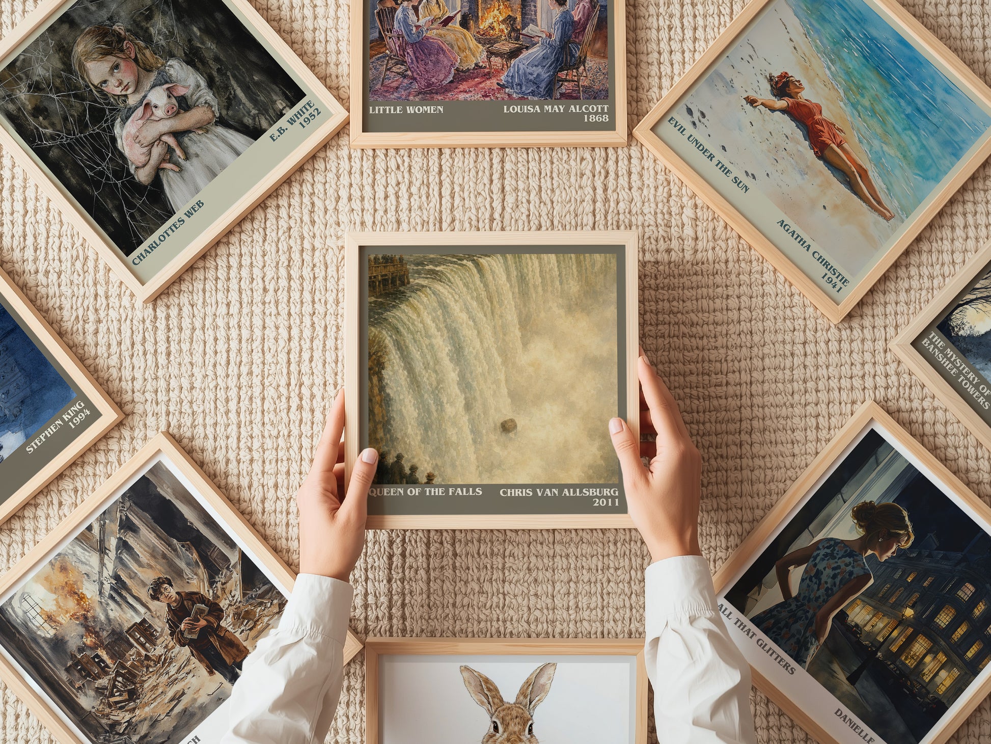 Queen Of The Falls literary book poster framed on wall – childrens wall art
