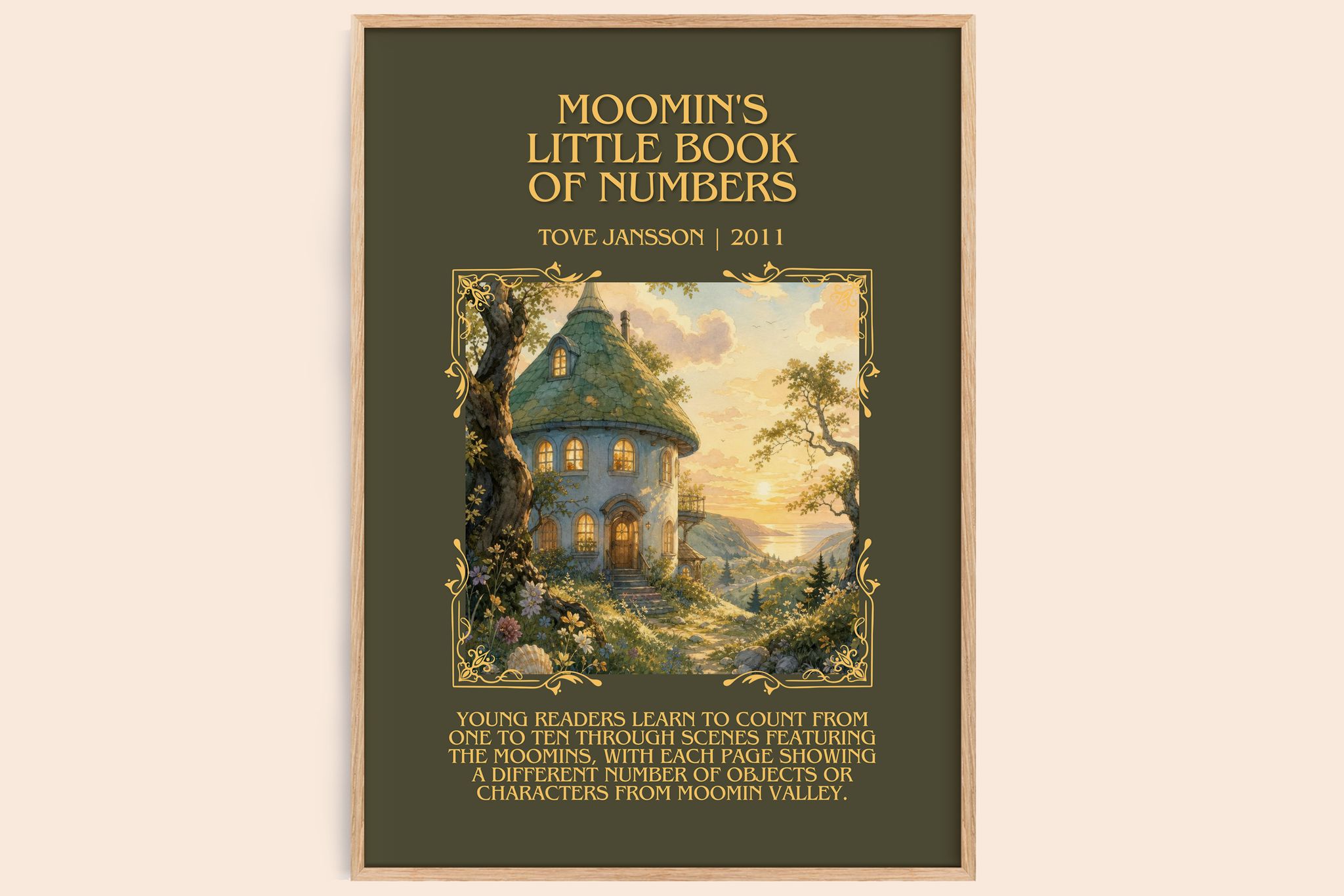 Moomin's little book of numbers Minimalist Book Poster by Tove Jansson