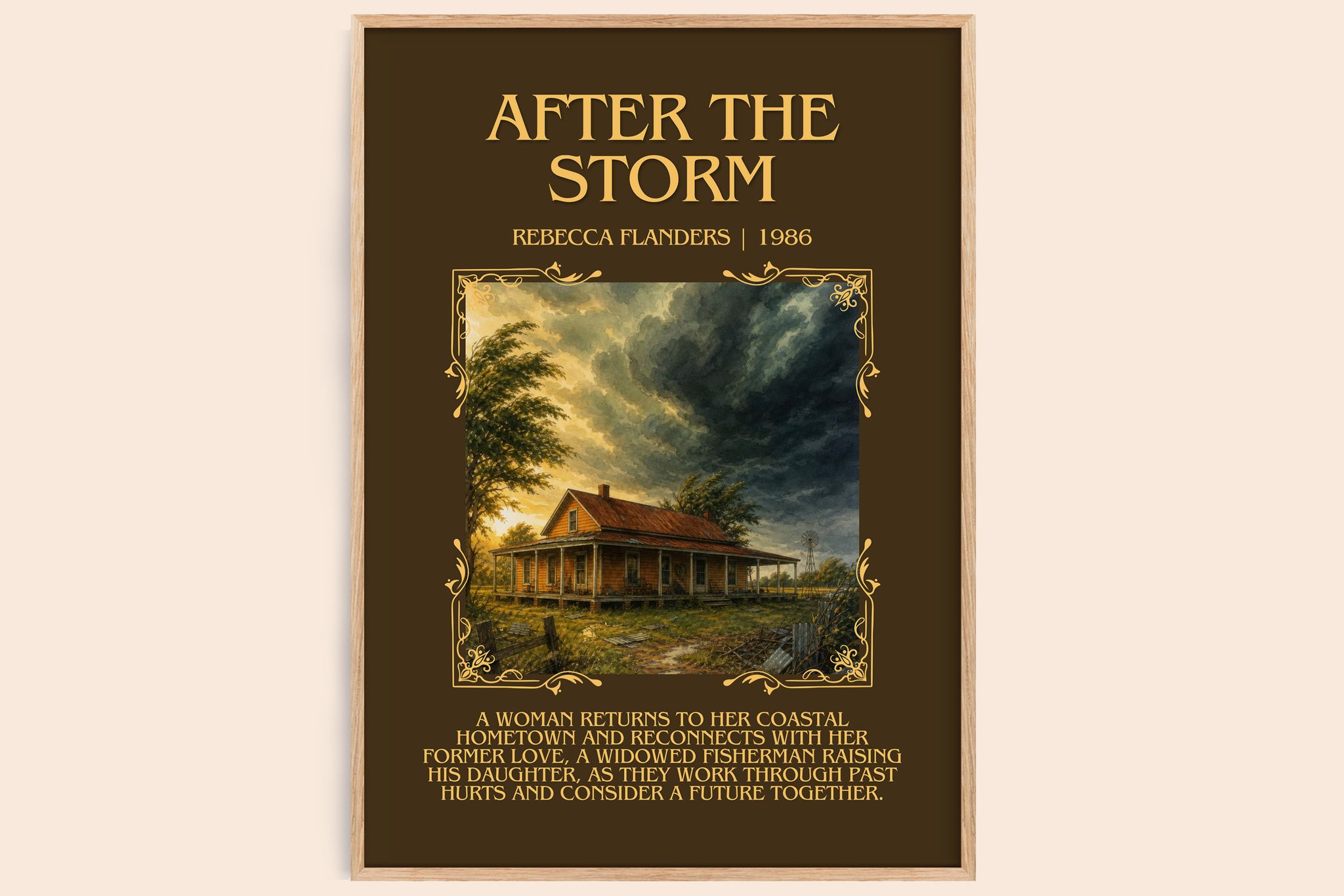 After the Storm Minimalist Book Poster by Rebecca Flanders
