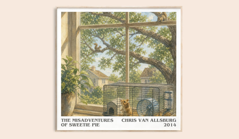 The Misadventures Of Sweetie Pie literary book poster by Chris Van Allsburg – framed literary art print