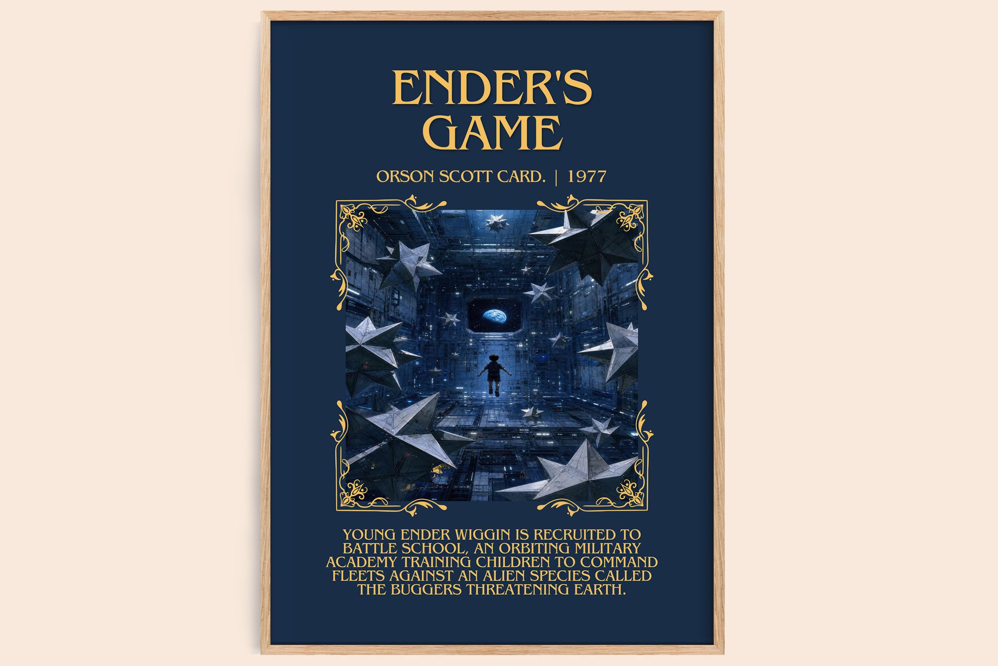 Ender's Game Minimalist Book Poster by Orson Scott Card.