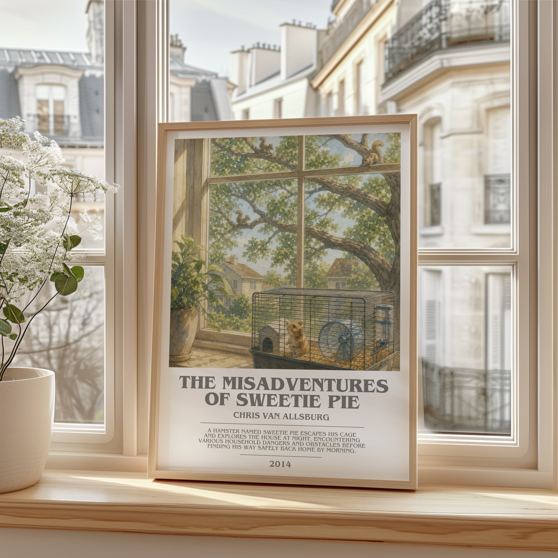 The Misadventures Of Sweetie Pie bookish poster colour and style options – Chris Van Allsburg book art