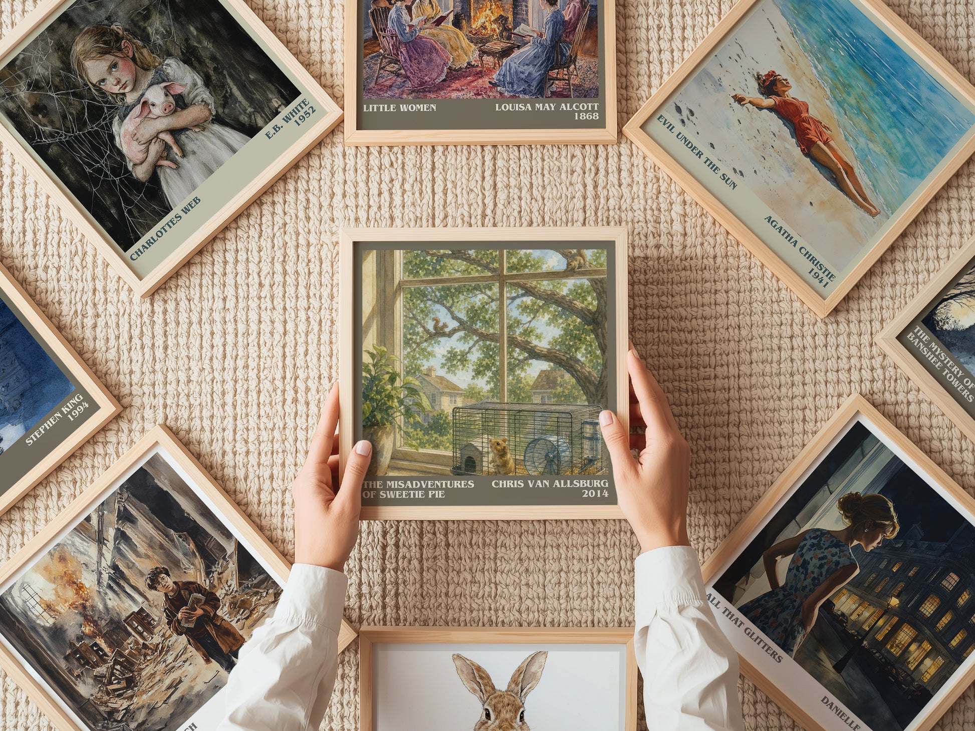The Misadventures Of Sweetie Pie literary book poster framed on wall – childrens wall art
