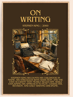 On Writing Minimalist Book Poster by Stephen King – book poster