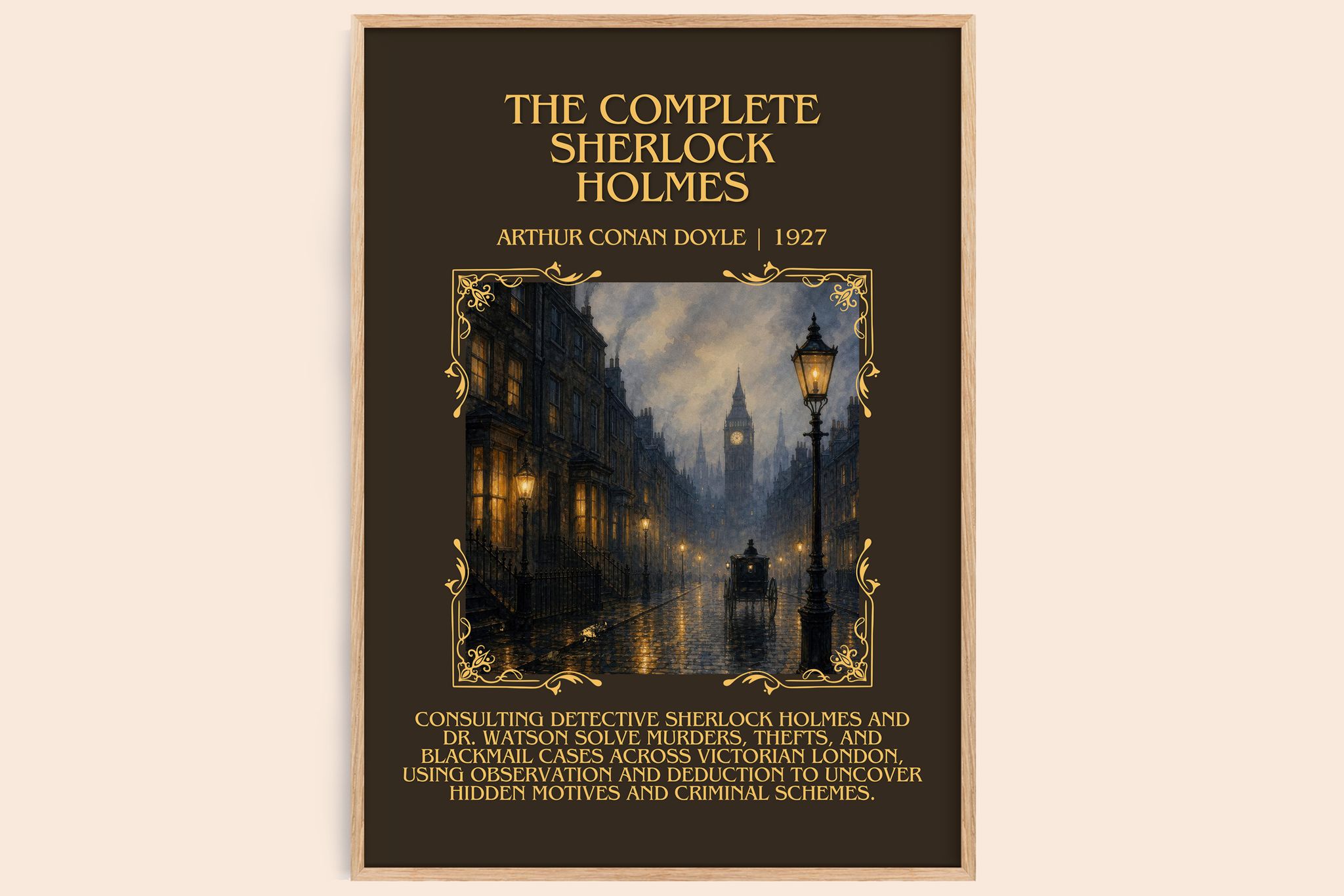 Complete Sherlock Holmes Minimalist Book Poster by Arthur Conan Doyle