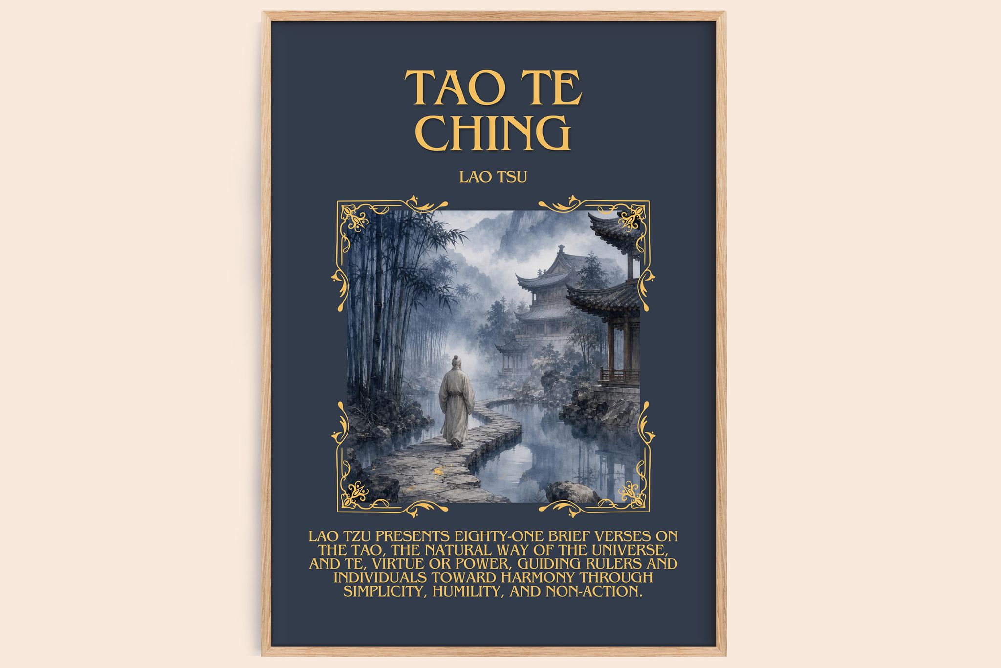 Tao Te Ching Minimalist Book Poster by Lao Tsu