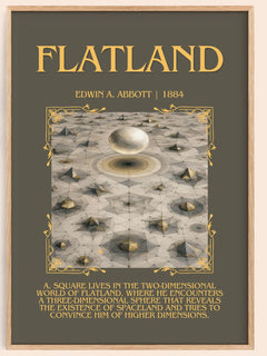 Flatland Minimalist Book Poster by Edwin A. Abbott – book poster