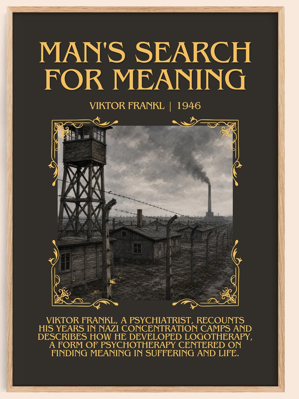 Man's Search for Meaning Minimalist Book Poster by Viktor Frankl – book poster