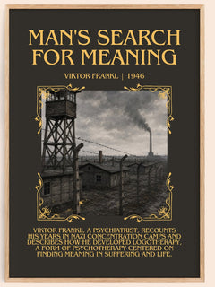 Man's Search for Meaning Minimalist Book Poster by Viktor Frankl – book poster
