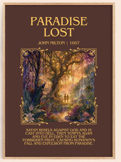 Paradise Lost Minimalist Book Poster by John Milton – book poster