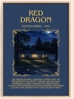 Red Dragon Minimalist Book Poster by Thomas Harris – book poster