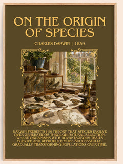 On the Origin of Species Minimalist Book Poster by Charles Darwin – book poster