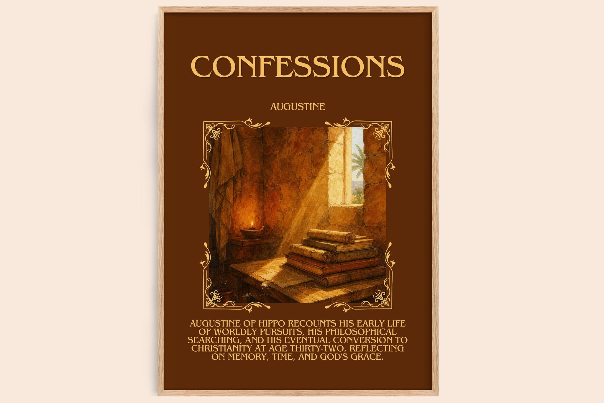 Confessions Minimalist Book Poster by Augustine