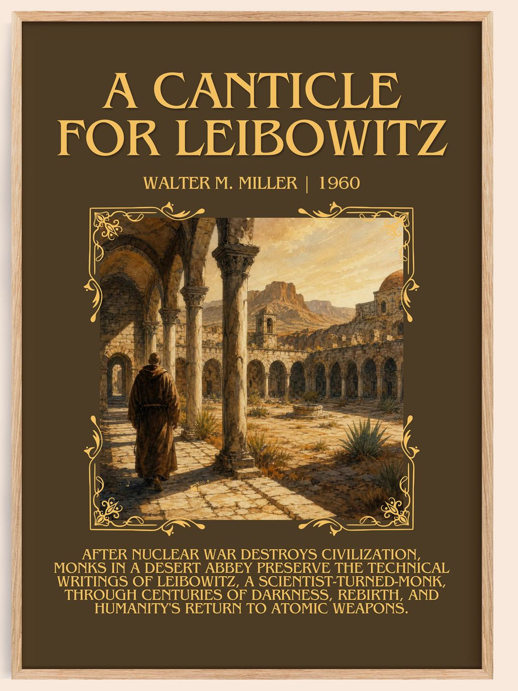 A Canticle for Leibowitz Minimalist Book Poster by Walter M. Miller – book poster