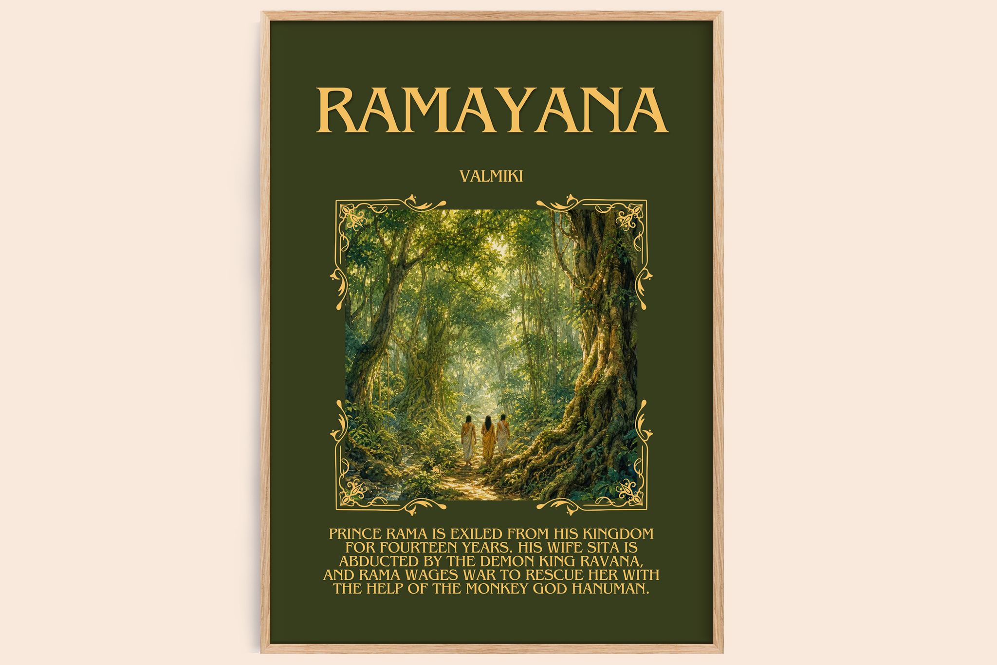 Ramayana Minimalist Book Poster by Valmiki