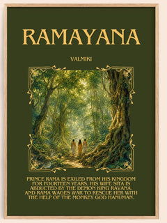 Ramayana Minimalist Book Poster by Valmiki – book poster