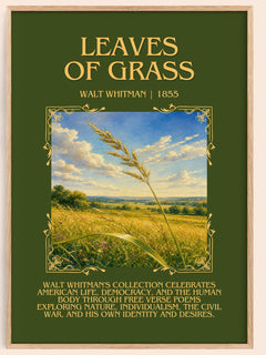 Leaves of Grass Minimalist Book Poster by Walt Whitman – book poster