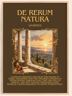 De Rerum Natura Minimalist Book Poster by Lucretius – book poster