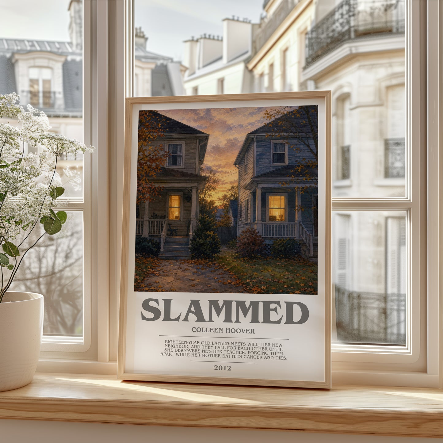 Slammed bookish poster colour and style options – Colleen Hoover book art