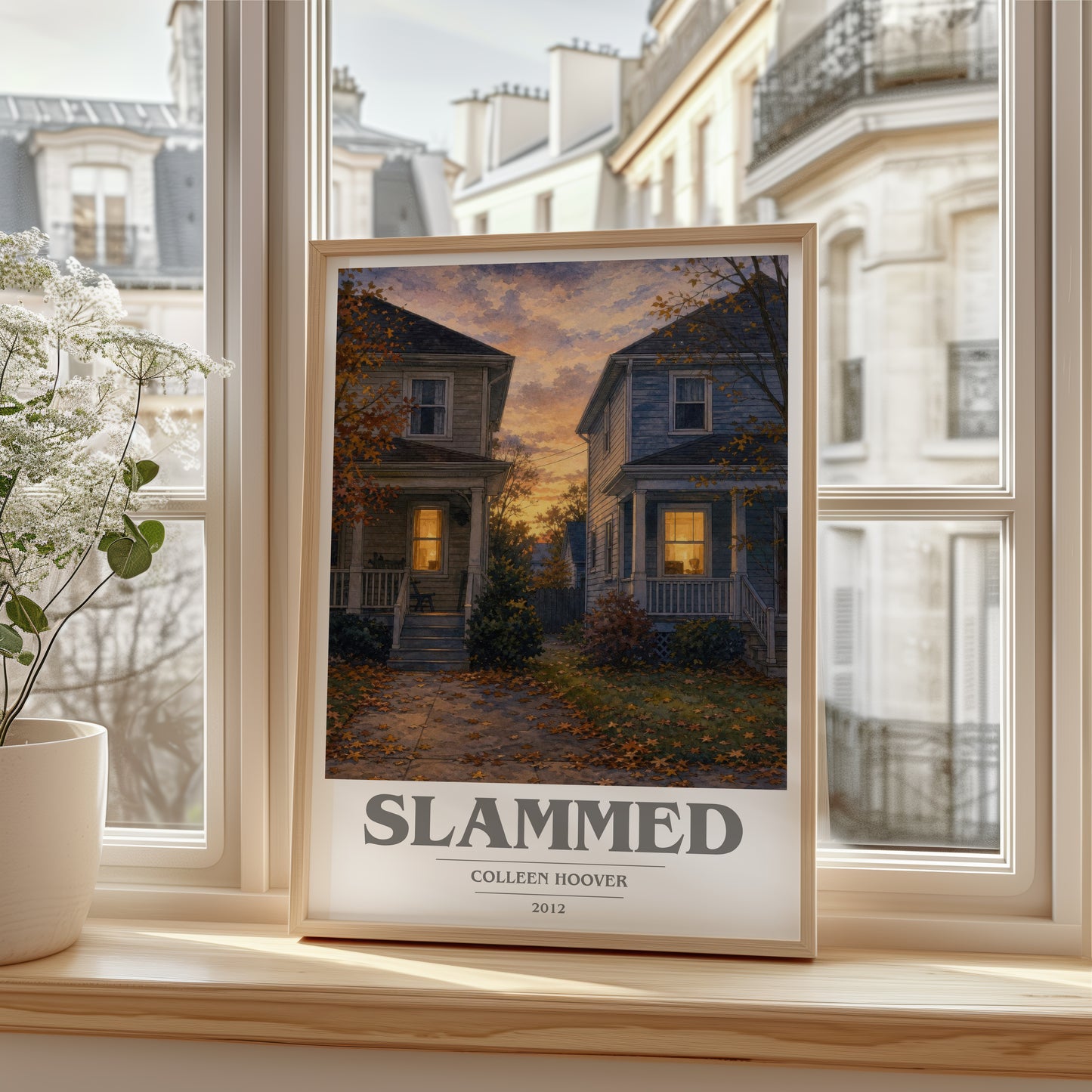 Slammed book cover poster colour and style options – Colleen Hoover book art