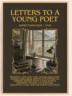 Letters to a Young Poet Minimalist Book Poster by Rainer Maria Rilke – book poster