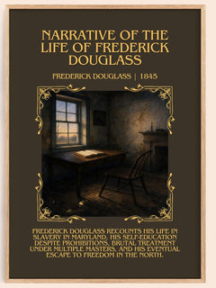 Narrative of the Life of Frederick Douglass Minimalist Book Poster by Frederick Douglass – book poster
