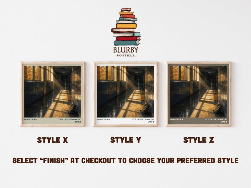 Hopeless literary print in frame leaning in hallway – romance wall art