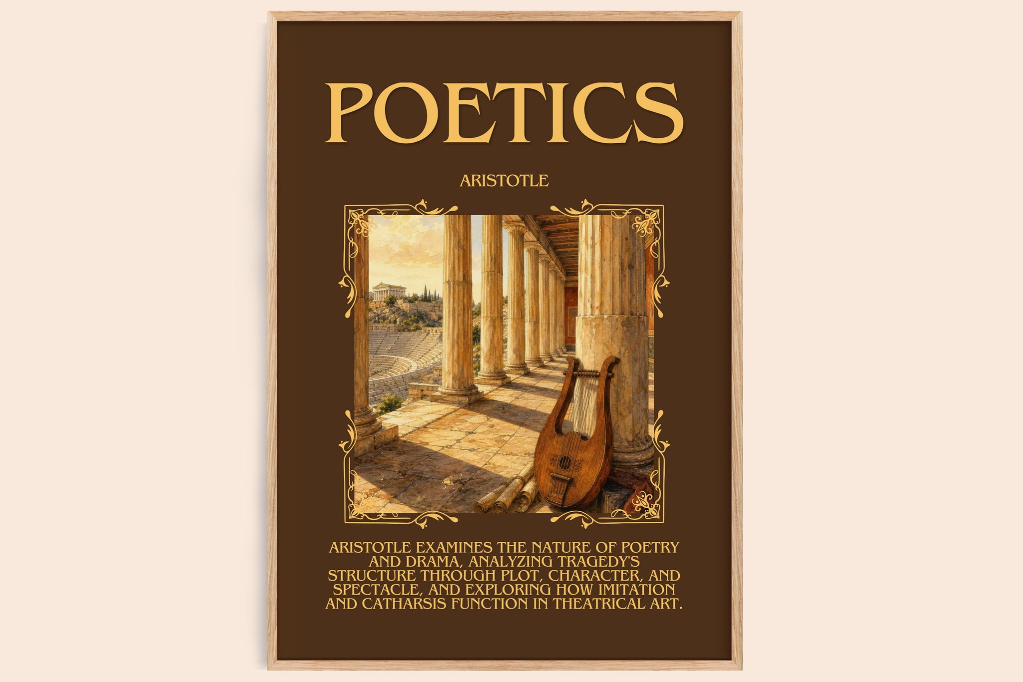 Poetics Minimalist Book Poster by Aristotle