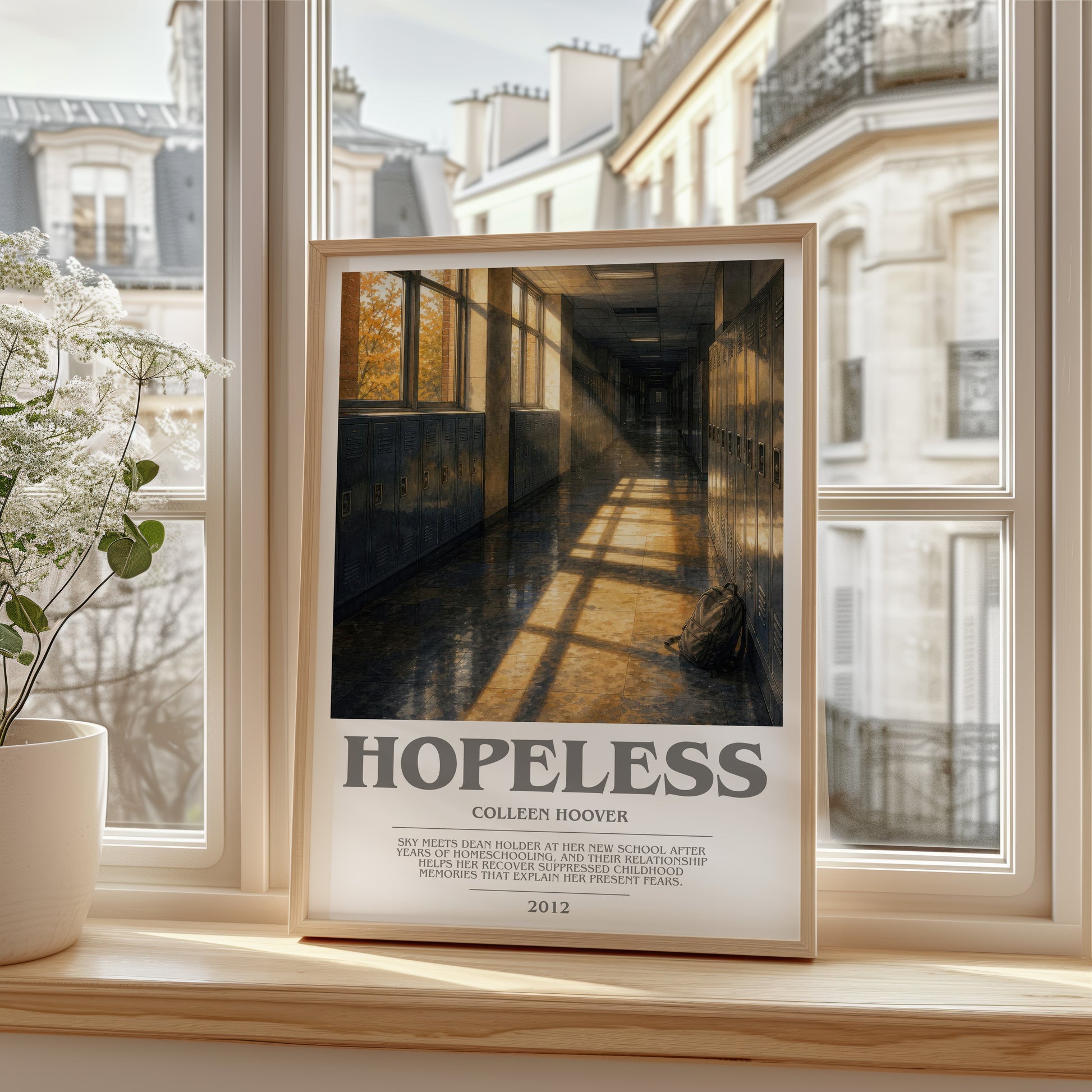Hopeless bookish poster colour and style options – Colleen Hoover book art