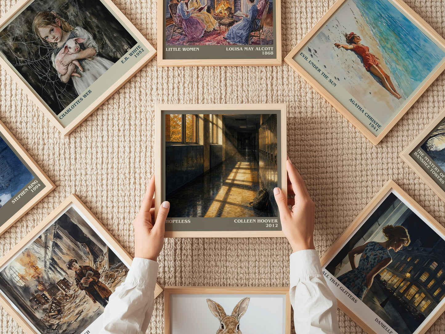 Hopeless literary book poster framed on wall – romance wall art