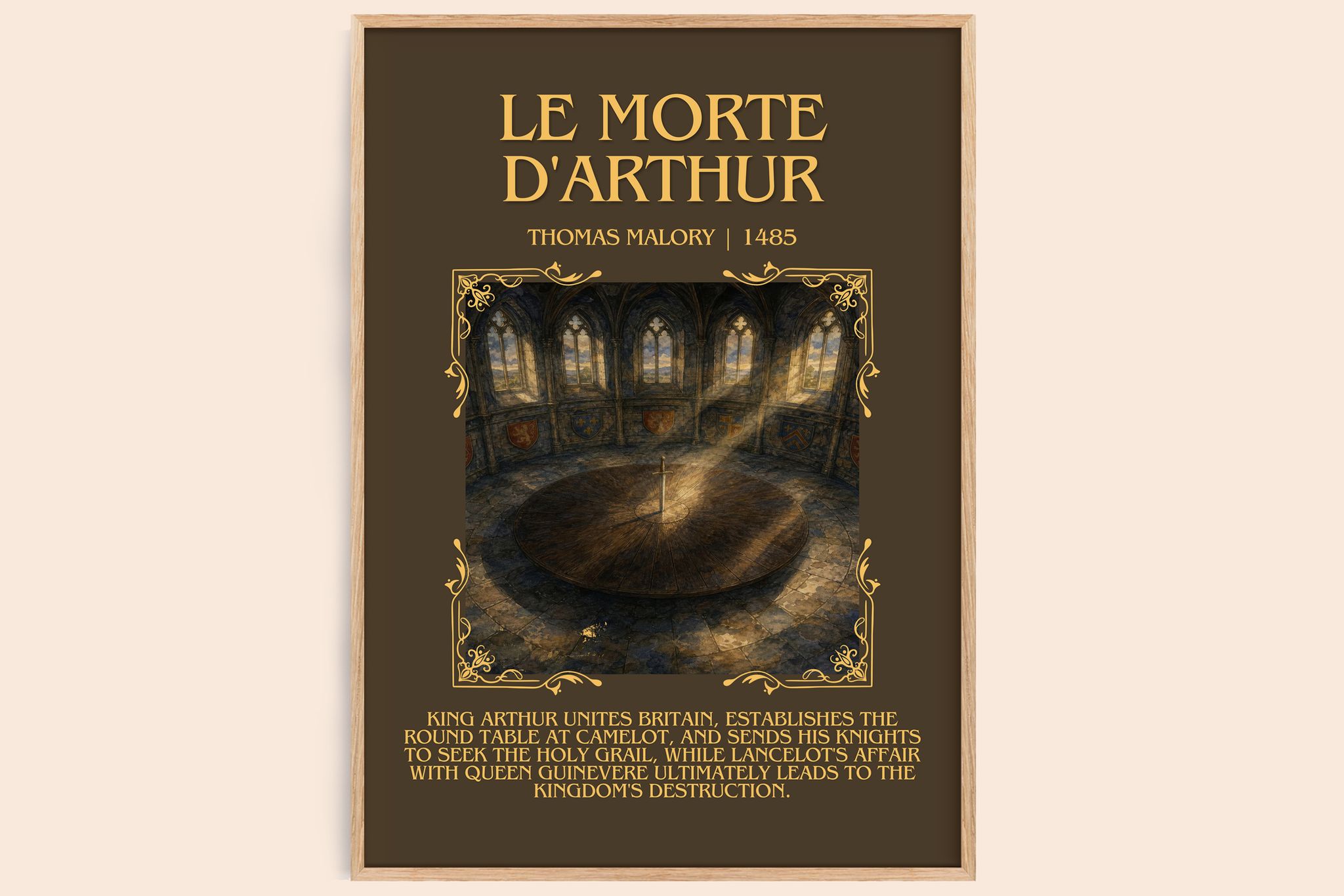 Le Morte d'Arthur Minimalist Book Poster by Thomas Malory