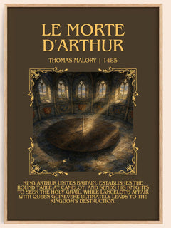 Le Morte d'Arthur Minimalist Book Poster by Thomas Malory – book poster