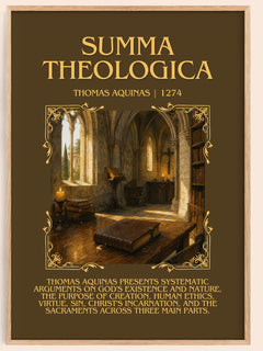 Summa Theologica Minimalist Book Poster by Thomas Aquinas – book poster