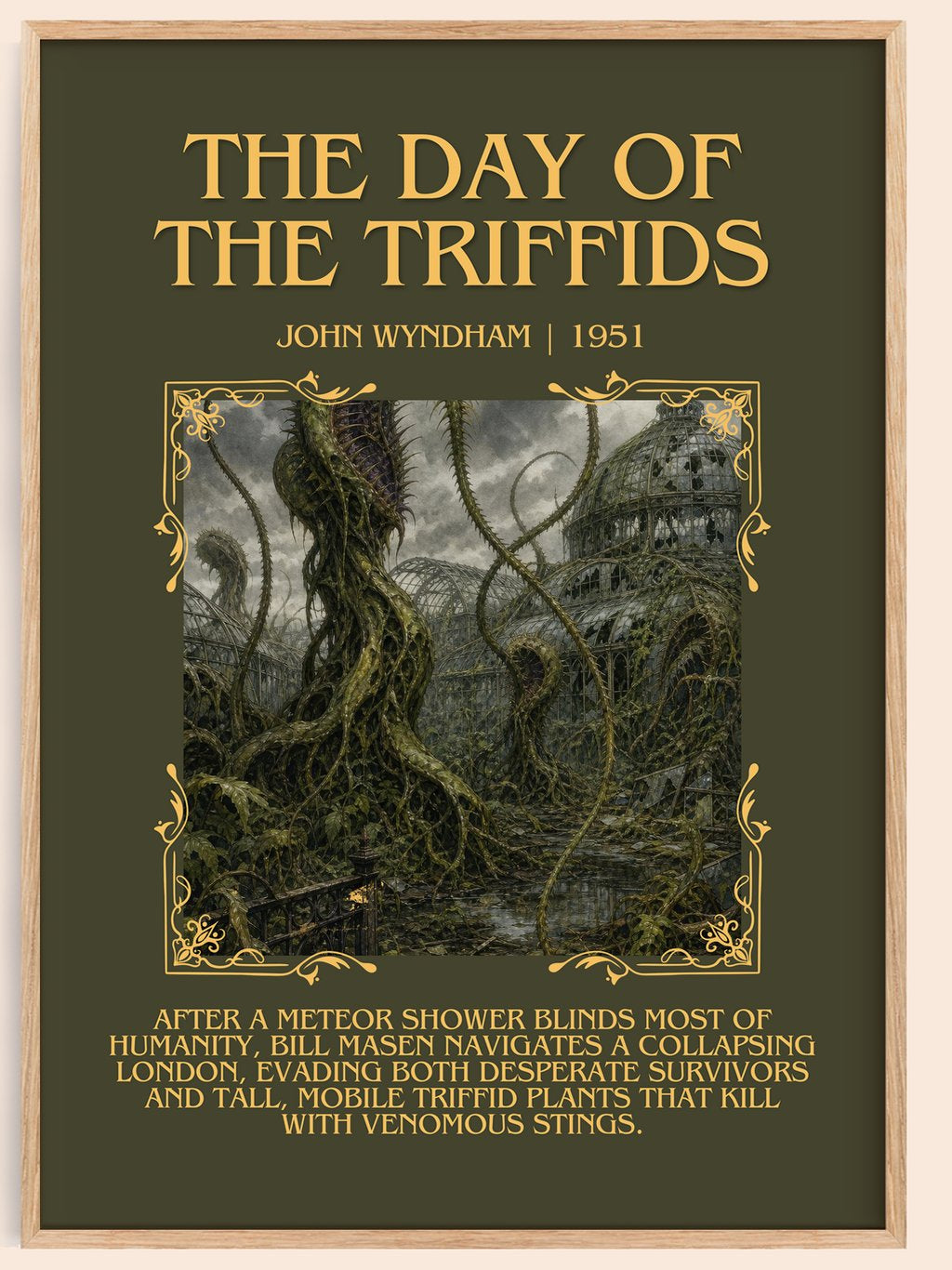 The Day of the Triffids Minimalist Book Poster by John Wyndham – book poster