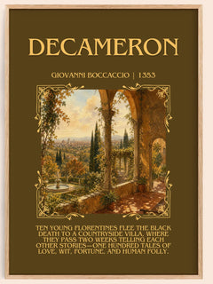 Decameron Minimalist Book Poster by Giovanni Boccaccio – book poster
