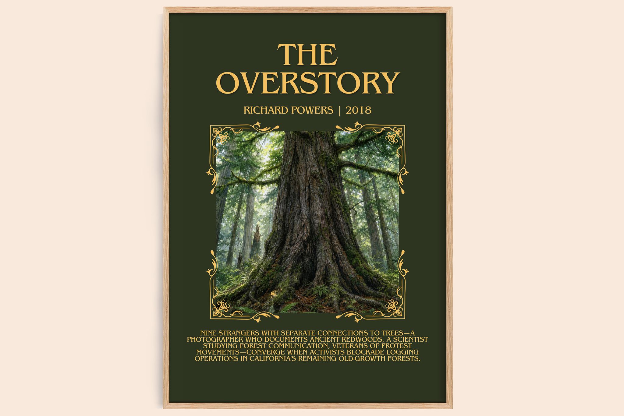 The Overstory Minimalist Book Poster by Richard Powers
