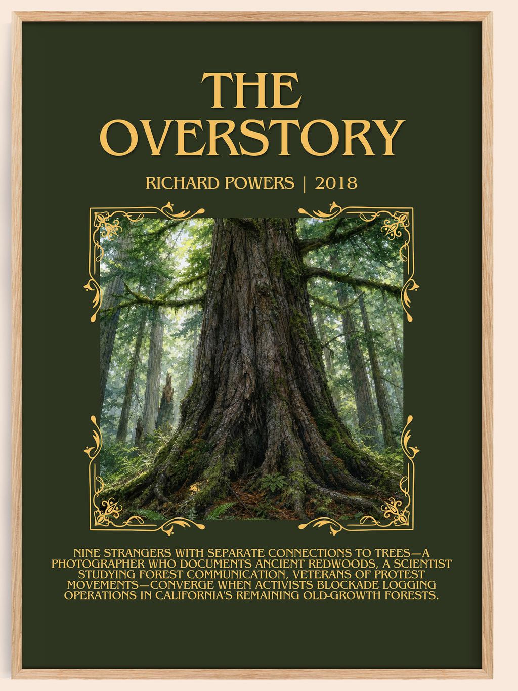 The Overstory Minimalist Book Poster by Richard Powers – book poster