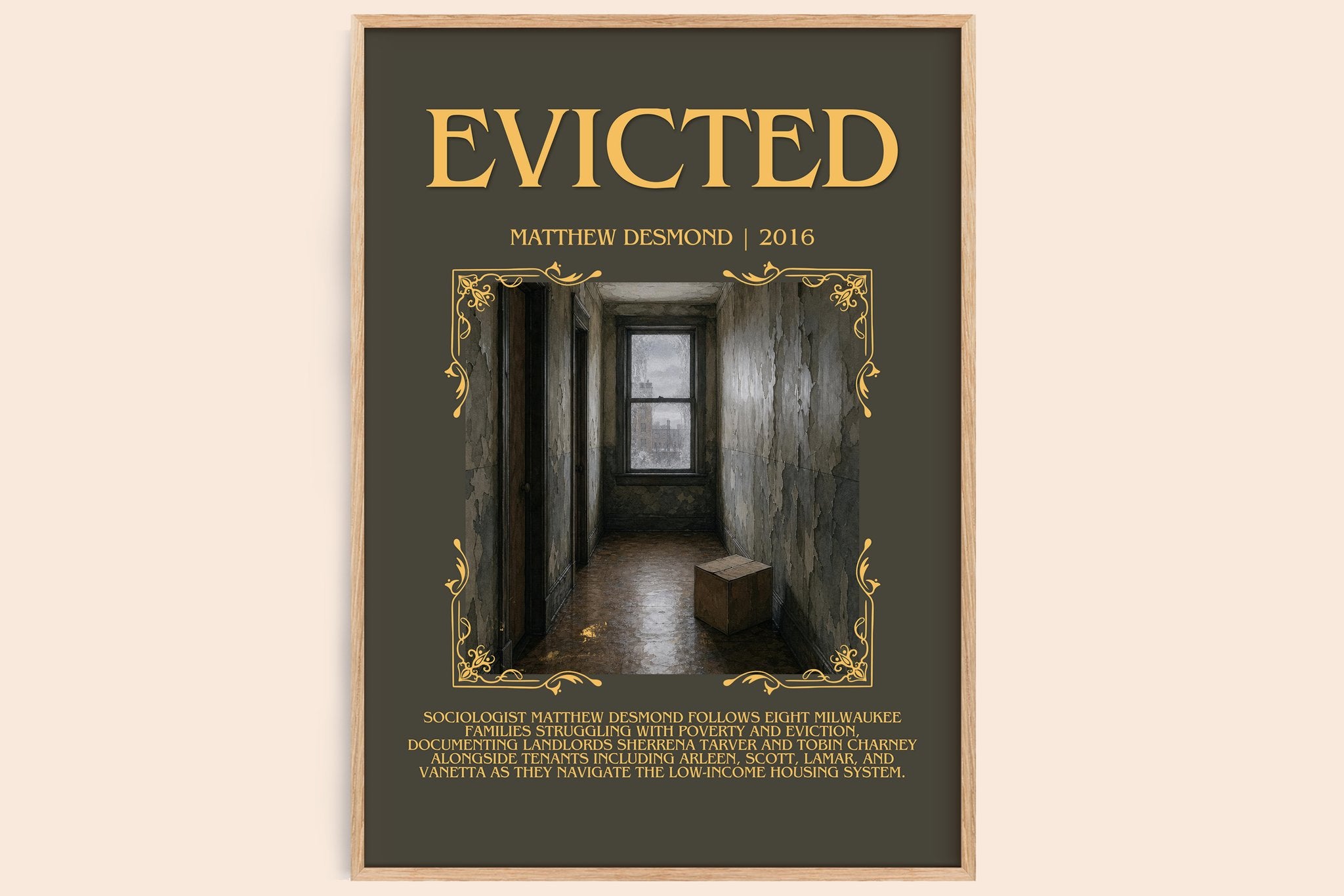 Evicted Minimalist Book Poster by Matthew Desmond