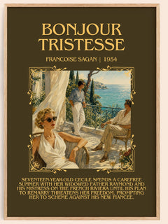 Bonjour Tristesse Minimalist Book Poster by Francoise Sagan – book poster