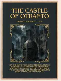 The Castle of Otranto Minimalist Book Poster by Horace Walpole – book poster