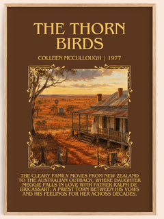 The Thorn Birds Minimalist Book Poster by Colleen McCullough – book poster
