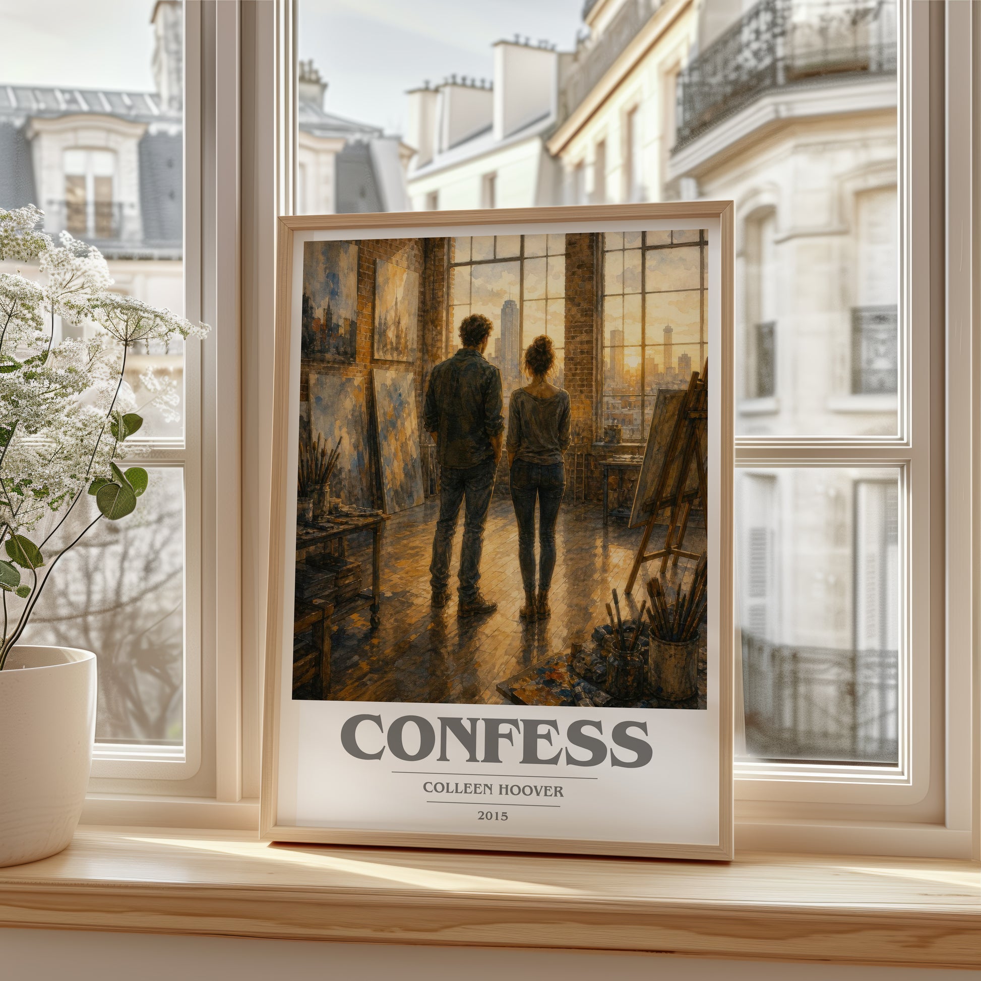 Confess book cover poster colour and style options – Colleen Hoover book art