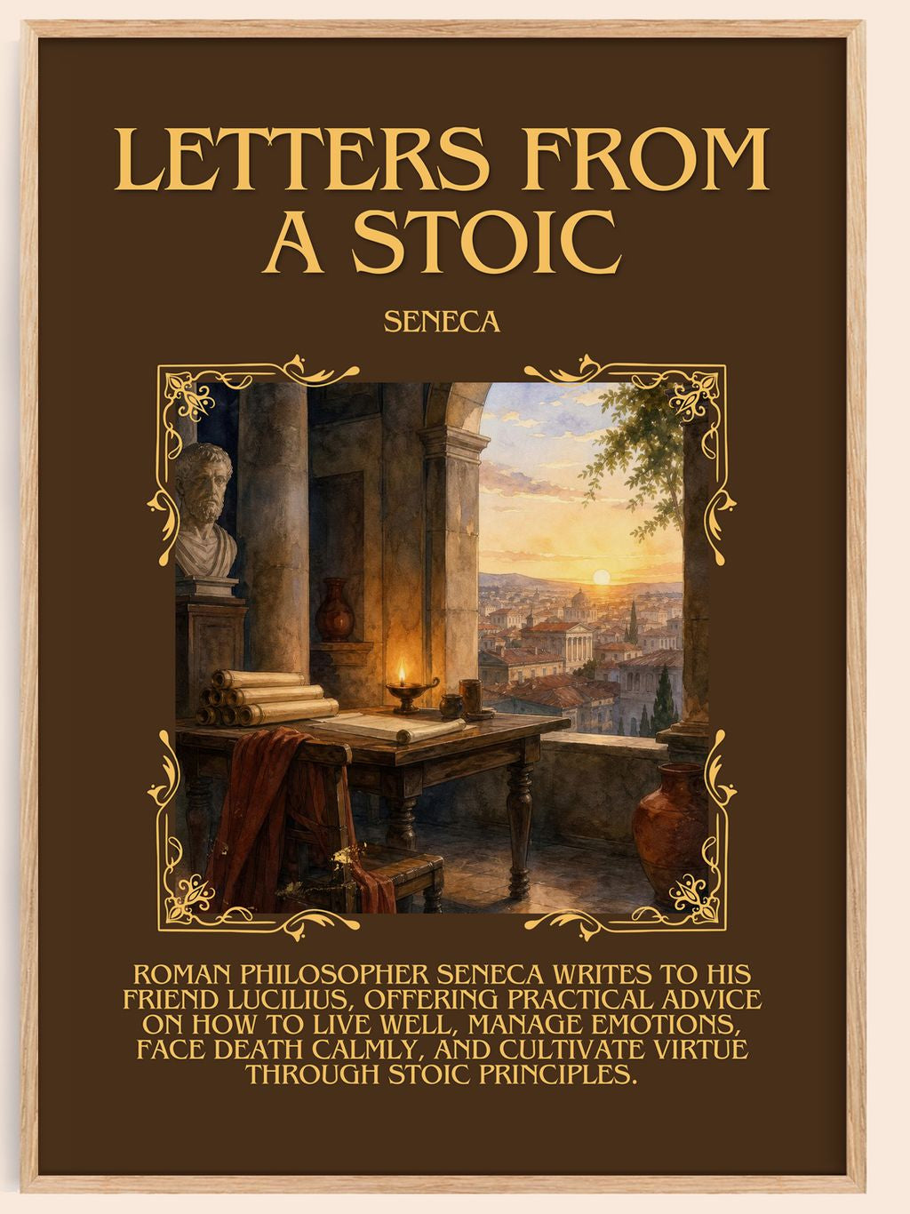 Letters from a Stoic Minimalist Book Poster by Seneca – book poster