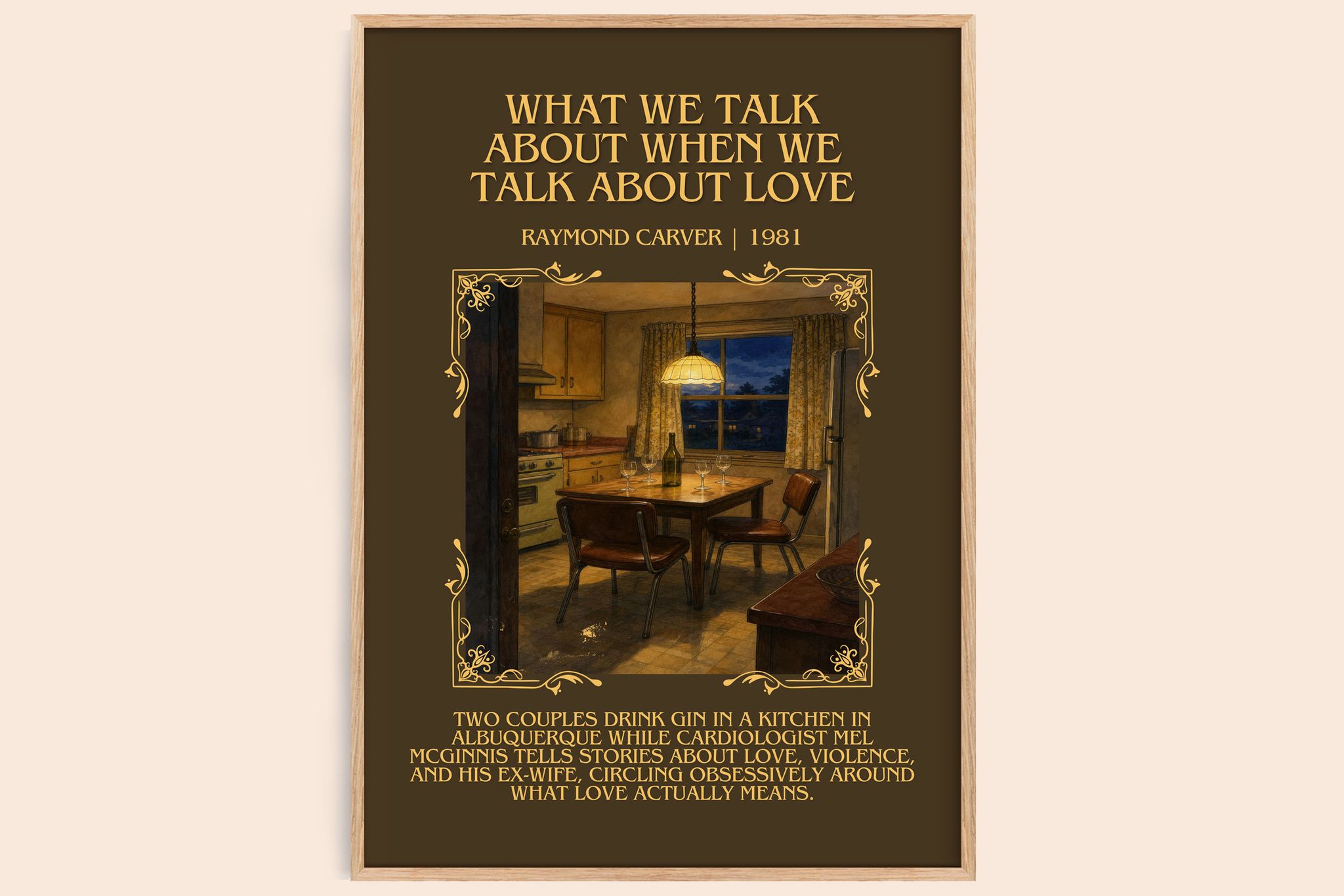 What We Talk About When We Talk About Love Minimalist Book Poster by Raymond Carver