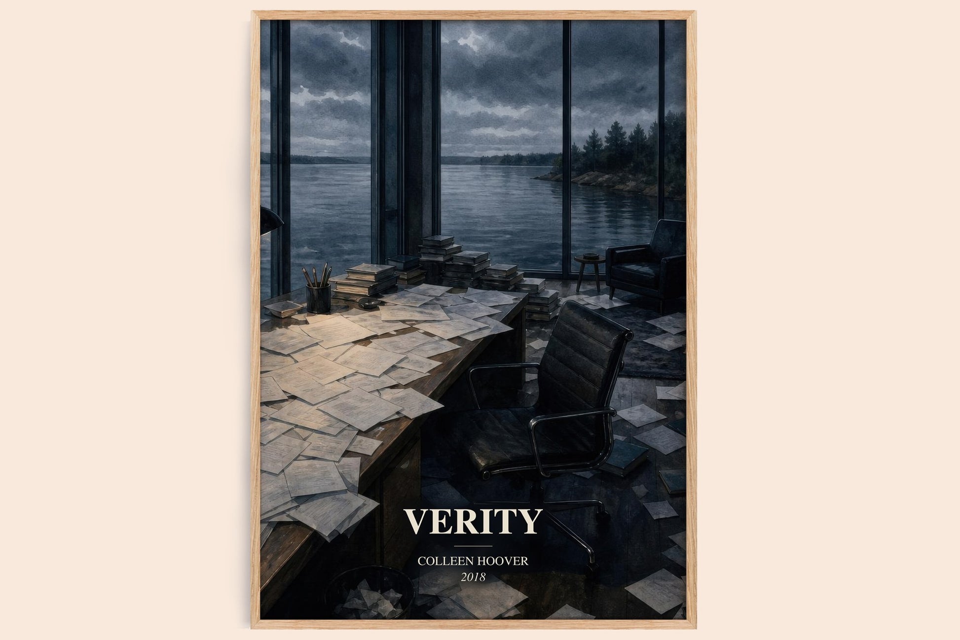 Verity watercolour book poster by Colleen Hoover – framed literary art print